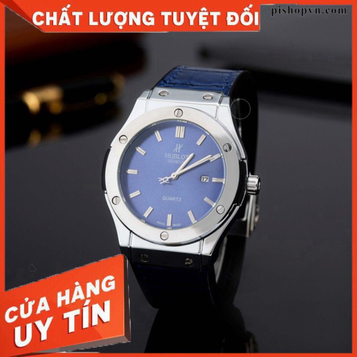 (Hublot.viền trơn) Đồng hồ nam Hublot - Bản classic máy pin - Fullbox (201)- Bảo hành 12 tháng