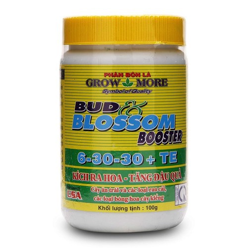 PHÂN BÓN NPK 6-30-30 + TE  grow more hũ 100g