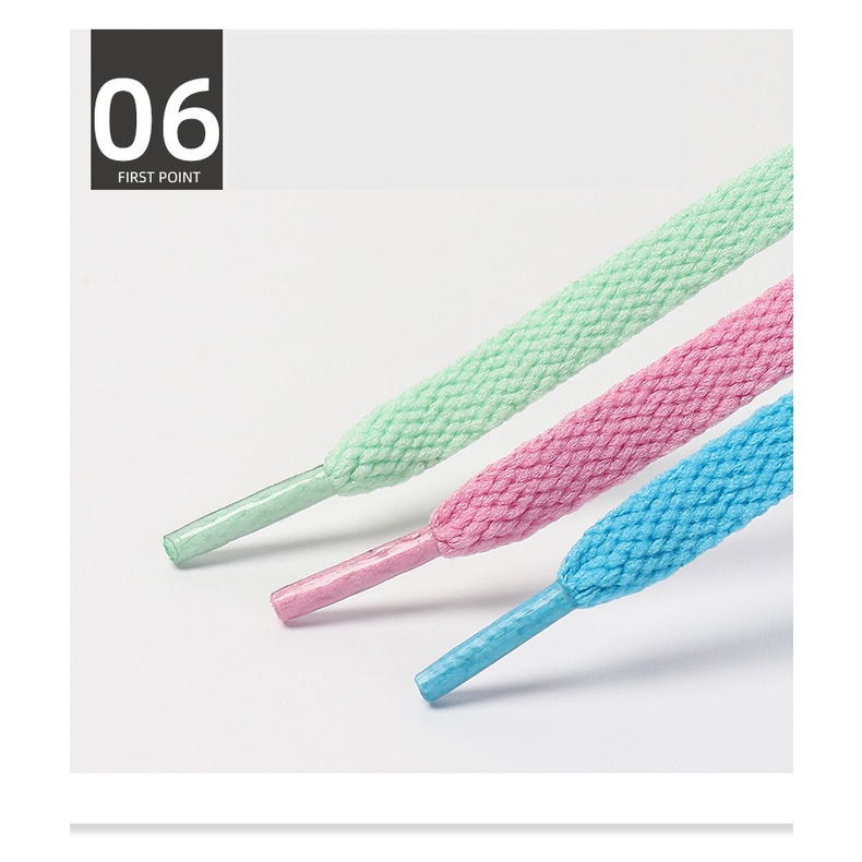 1 Cặp Dây Giày Thể Thao Dẹt 25 Màu Thời Trang Unisex