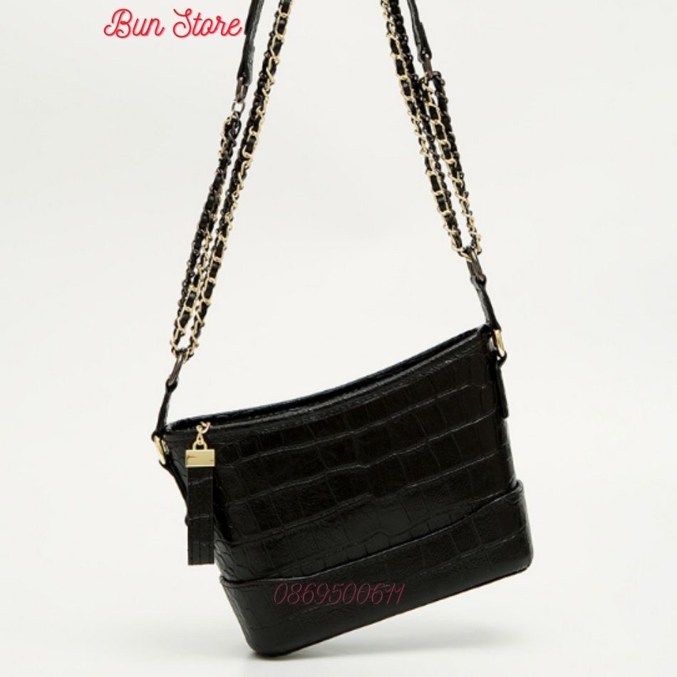 Túi xách đeo vai nữ, túi xách nữ công sở dáng hobo da vân rắn, túi đeo chéo nữ thời trang