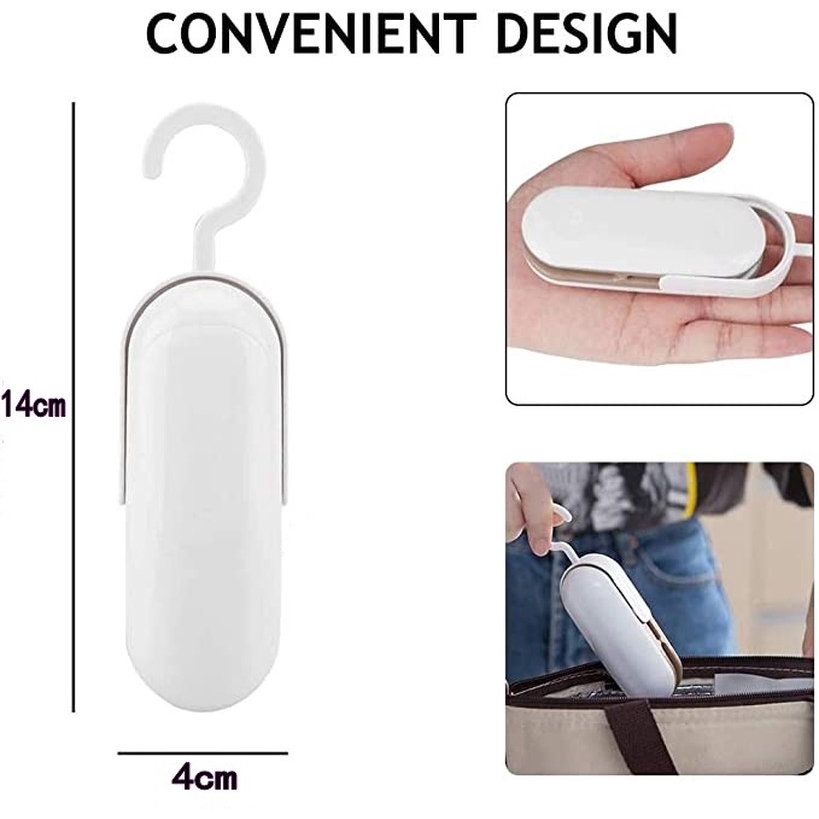 Portable Plastic Bags Heat Sealer / Package Heat Sealer Closer / Mini Handheld Sealing Tool / Plastic Bag Sealer with Cutter / Food Storage Snack Fresh Bag Seale