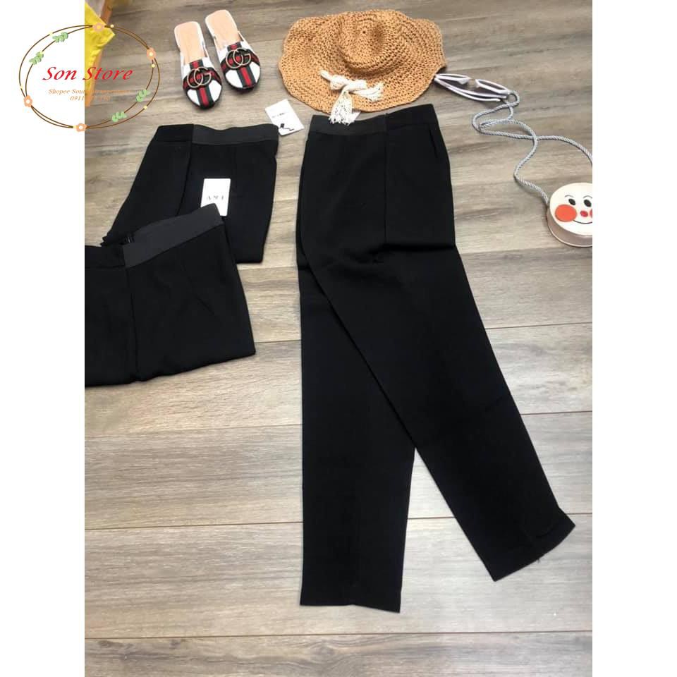 Quần baggy công sở basic chun sau khoá sườn | BigBuy360 - bigbuy360.vn