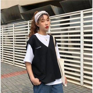 Set áo kèm gile cut out unisex - hàng hot 2019