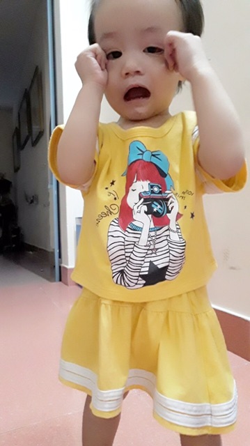 Set quần giả váy bé 9-11kg