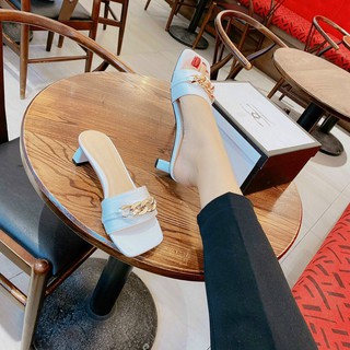 Guốc cao gót phối xich dép thời trang