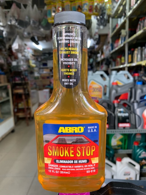 Phụ Gia Nhớt Ngưng Khói Xe Ô tô - Xe Máy Abro Smoke Stop 354ml USA