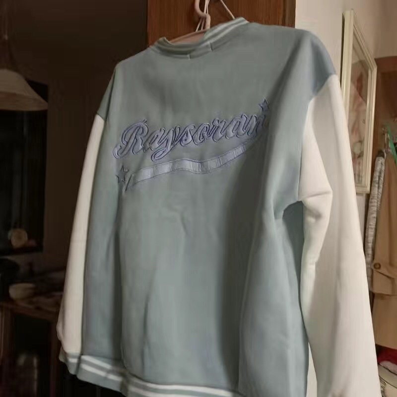 Áo khoác Bomber thêu chữ nỉ bông unisex