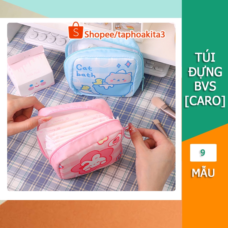 Túi đựng băng vệ sinh, đồ dùng cá nhân, mỹ phẩm hình thú dễ thương #t4-15 [Caro]