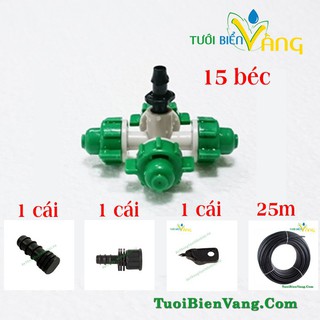 Bộ tưới phun sương đơn giản 15 béc kèm 25m ống 16mm