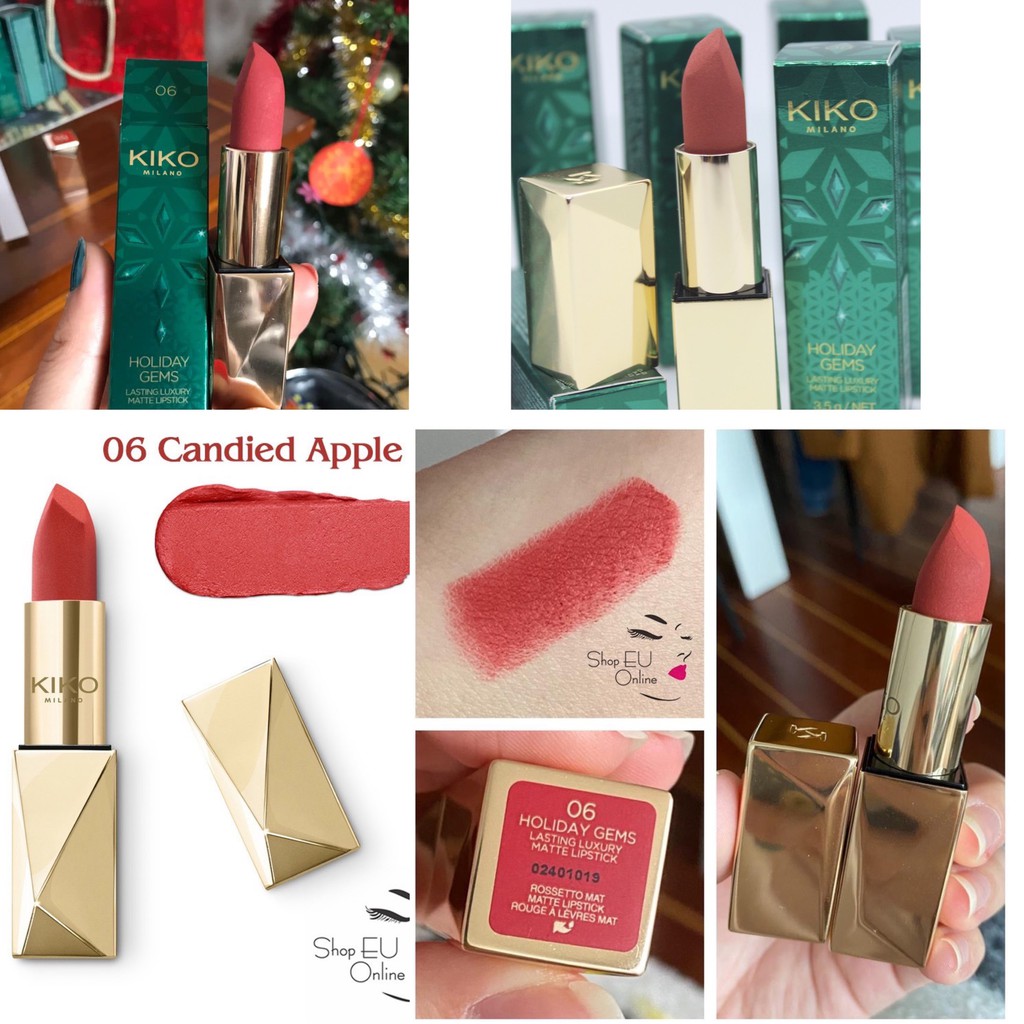 Son Lì Kiko - Holiday Gems Lasting Luxury Matte - Mềm Mịn Không Khô Môi - Kiko Milano Italy