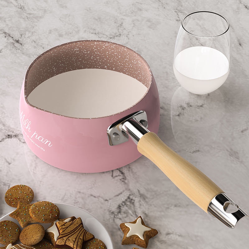 Nồi đá chống dính 16cm / 18cm có nắp phù hợp cho mọi loại bếp gia đình
