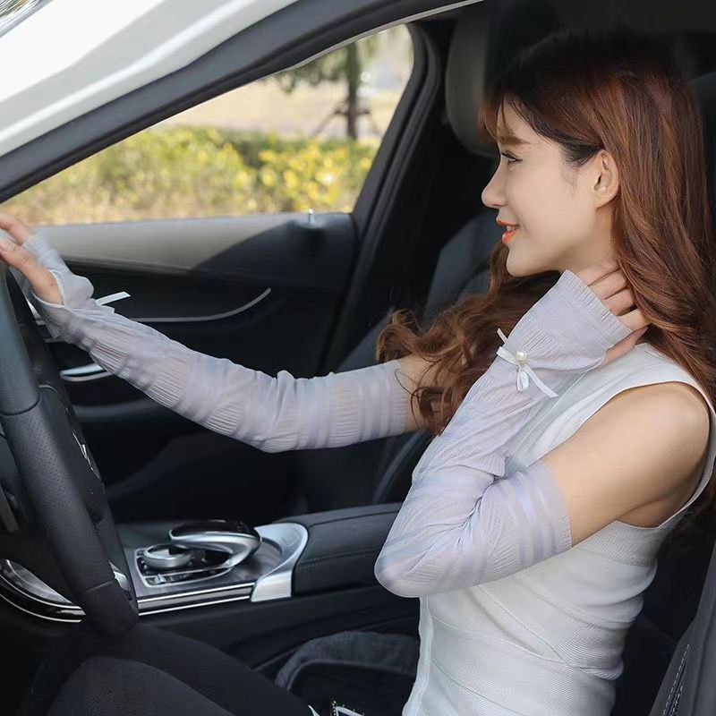 Đôi Găng Tay Dài Đính Nơ Thời Trang Cho Nữ Mới