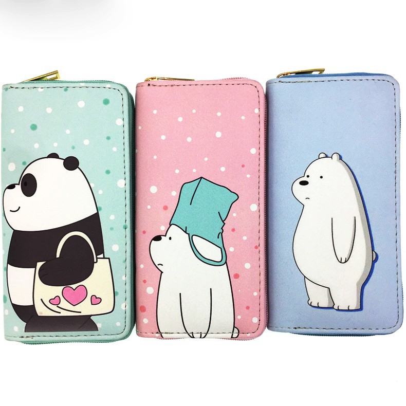 Bóp Ví Dài Cầm Tay Nữ We Bare Bears Hoạt Tiết Hoạt Hình Gấu Ú Dễ Thương - link 3