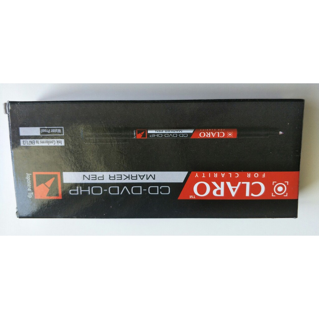 10 cây viết lông dầu Claro màu đỏ viết flashcard, ghi đĩa