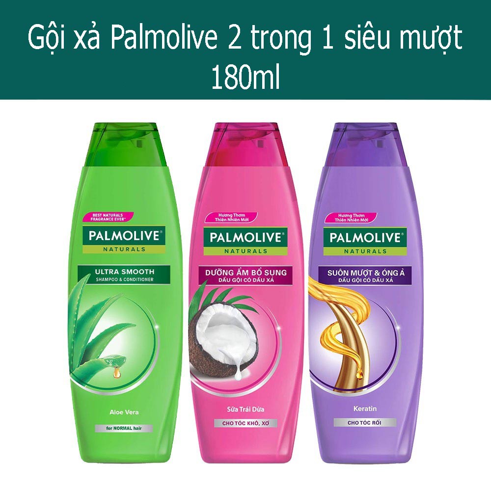 Dầu gội xả Palmolive siêu mượt 2in1 180ml