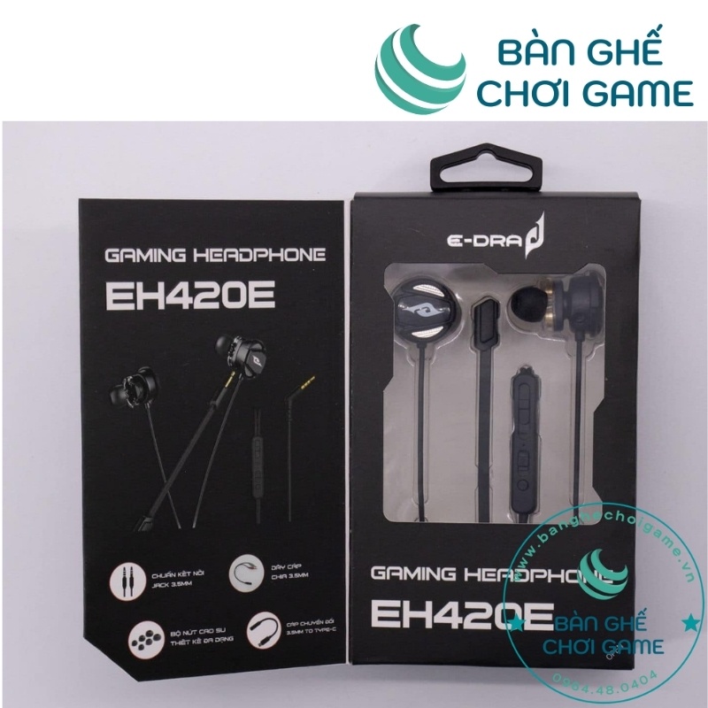 Tai nghe chơi game nhét tai E-Dra EH420E - Chính hãng