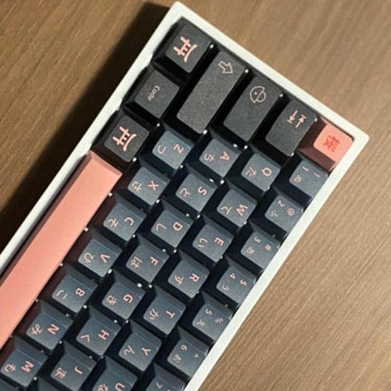 139 Keys JTK Night Sakura Cherry Profile PBT Sublimation Keycaps for 61/64/68/87/98/980/104/108 Keyboard with Sub Legend