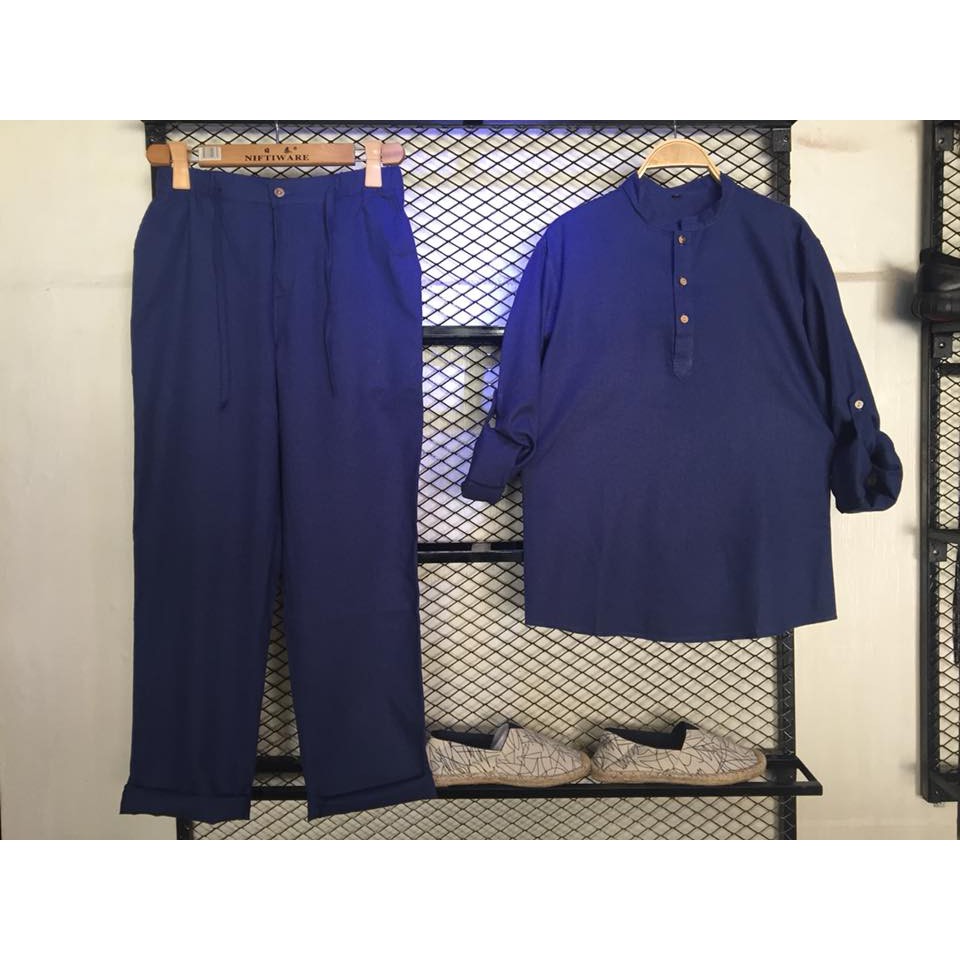 Bộ Đũi Nam Bộ Quần Áo Đũi Dài Vải Đũi Cotton Mộc Mạc Thoáng Mát BDN1