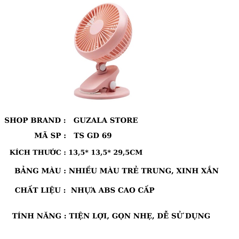 Quạt tích điện mini mocato air m503 - Mã: TS GD 69