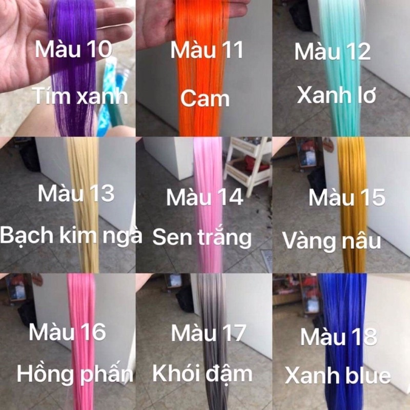 Tóc nối light đủ màu chịu nhiệt