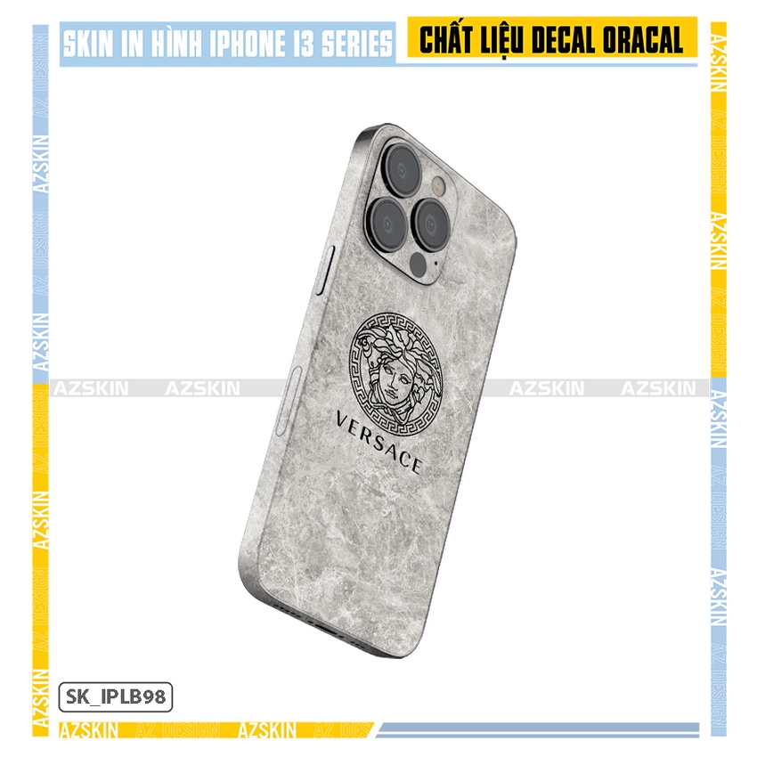 Miếng Dán Skin Versace IPhone 13 Mini - 13 Pro Max |SK_IPLB98| Chất Liệu Nhập Khẩu, In Siêu Nét, Cắt CNC, Dán Lưng Viền