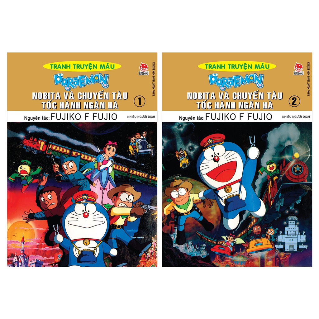 Combo _ Doraemon tranh truyện màu _ Nobita và chuyến tàu tốc hành ngân hà ( 2 Tập )