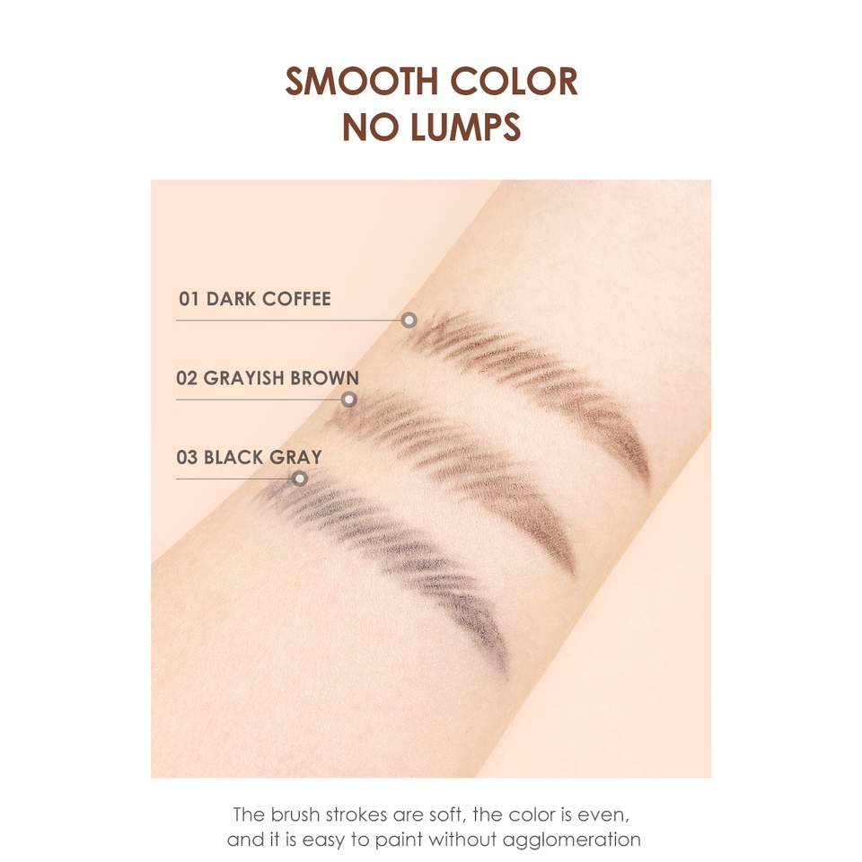 Bút Chì Kẻ Lông Mày O.TWO.O 2 Trong 1 Siêu Mịn 1.5mm Chống Nước Lâu Trôi