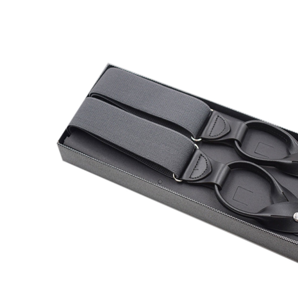 Thắt lưng có thể điều chỉnh hình dạng chữ Y bằng da đàn hồi nẹp nút màu tinh khiết cho nam