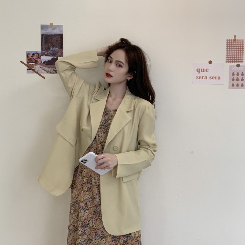 Xiaozhainv Áo Khoác Blazer Dáng Rộng Thời Trang Cho Bạn Nữ 6 Màu Tùy Chọn | BigBuy360 - bigbuy360.vn