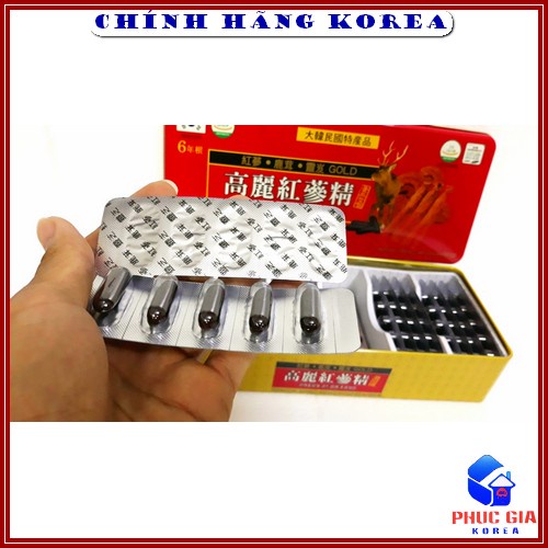 Viên Đạm Hồng Sâm Nhung Hươu Linh Chi Hàn Quốc, Hộp Đỏ 120 viên