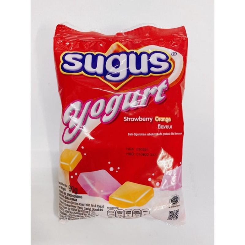 Túi kẹo mềm Sugus Yogurt sữa chua dâu cam mix siêu ngon 90g