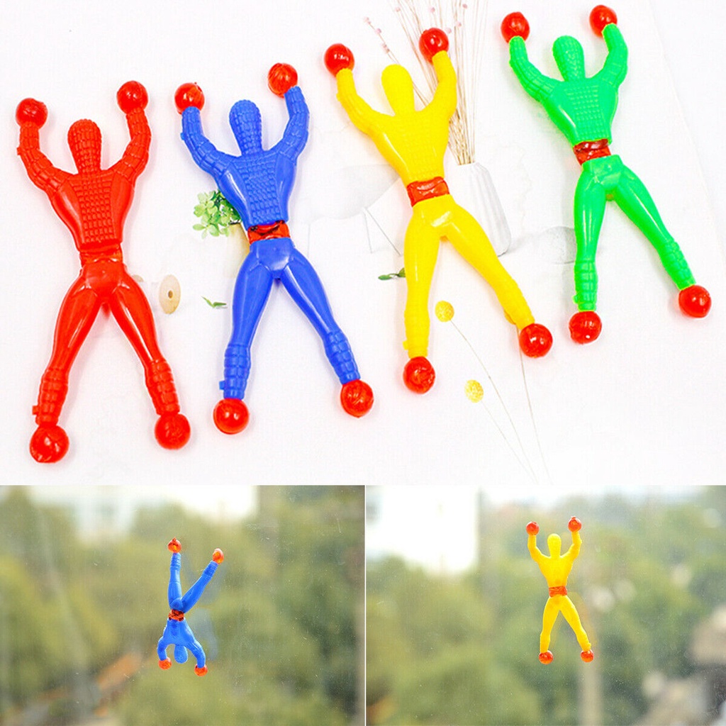 Set 5 Đồ Chơi Người Nhện Leo Tường Dính Tường Cho Trẻ Em