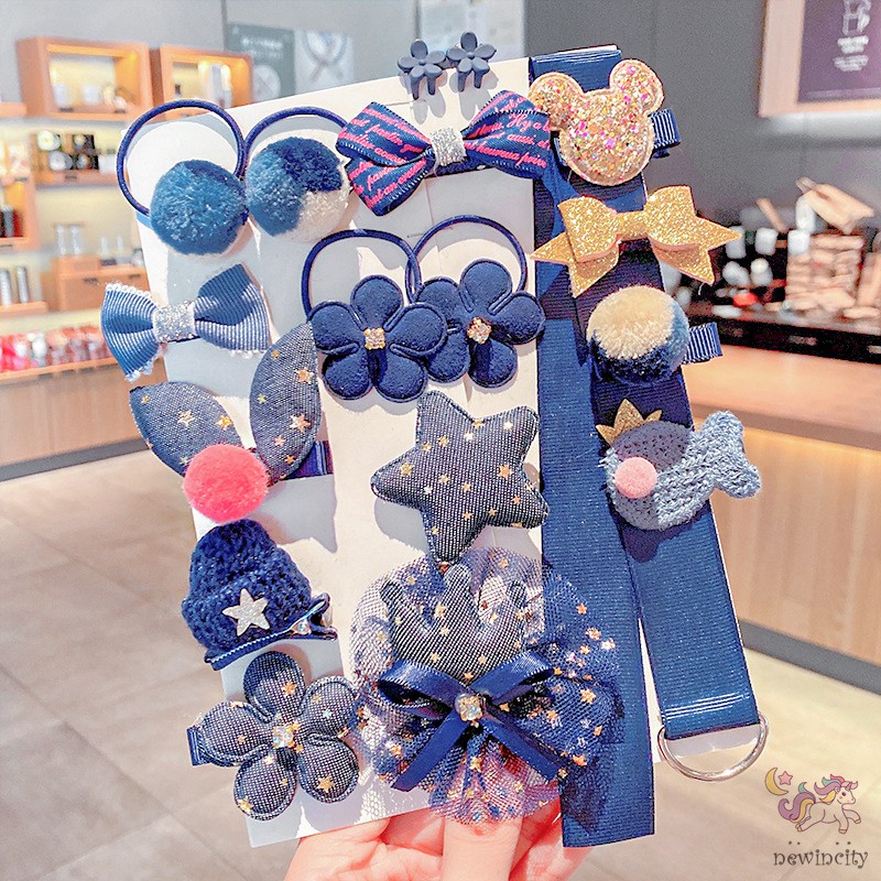 Set 18 Kẹp Tóc Xinh Xắn Phong Cách Hàn Quốc Thiết Kế Đa Dạng Cho Bé Gái