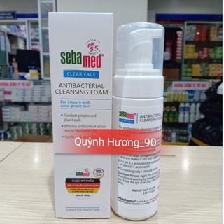 Sữa rửa mặt tạo bọt SEBAMED Clear face chai 150ml cho da sạch nhờn và mụn