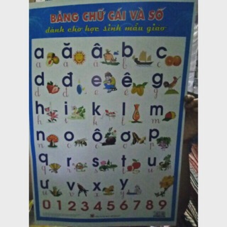 Bảng chữ cái bìa giấy to