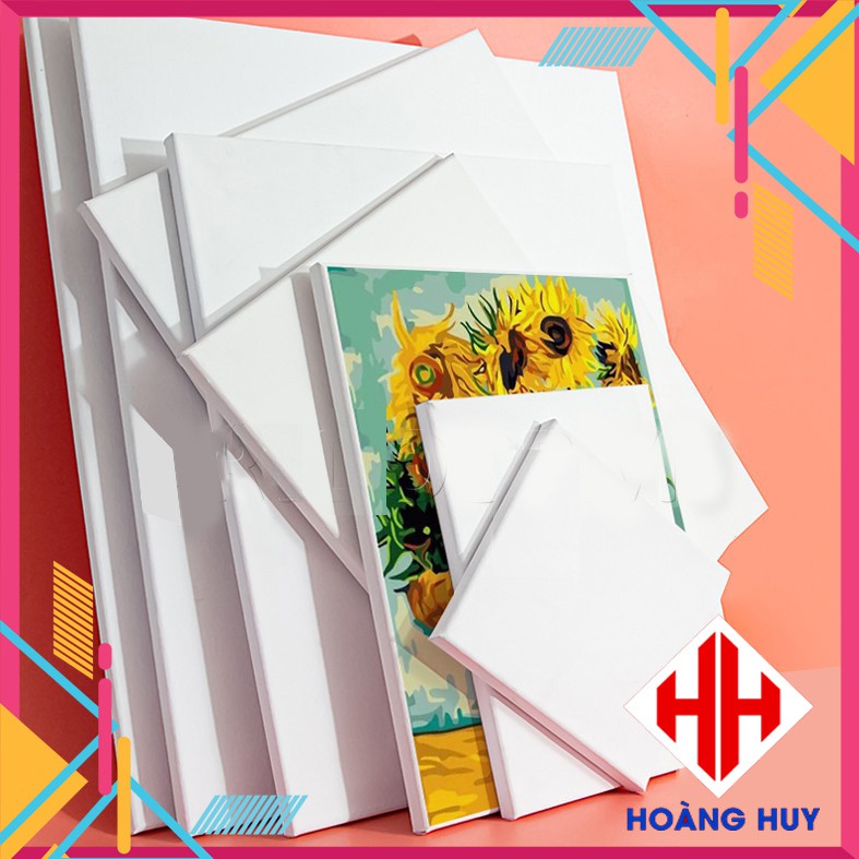 Toan Vẽ Tranh, Khung Toan Vẽ Tranh, Tranh Sơn Dầu, Màu Nước, Màu Acrynil [14 SIZE ( tặng móc treo ) 10 x 10 & 40 x 60
