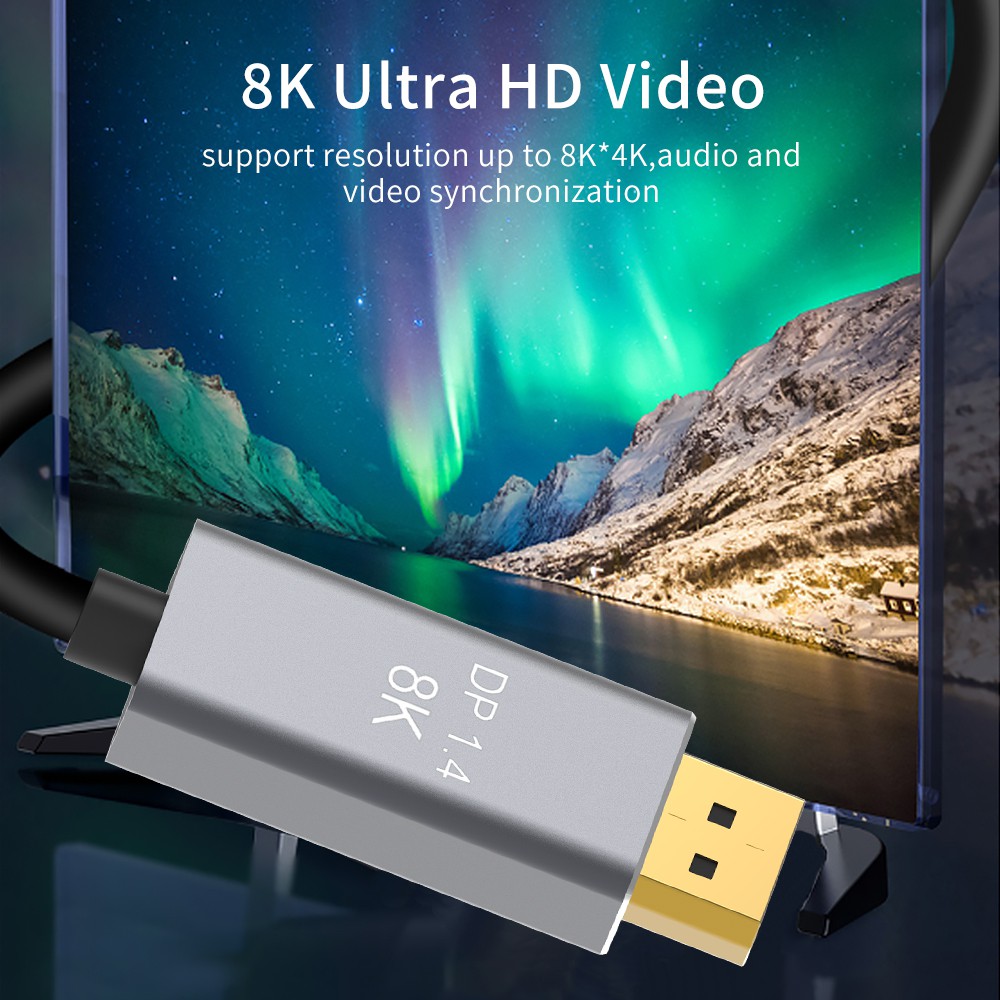 Cáp Chuyển Đổi Usb C Sang Displayport Version 1.4 4k 144hz Usb 3.1 Type C Thunderbolt 3 Sang Dp Cho Macbook 2017 Galaxy S9 Huawei P20