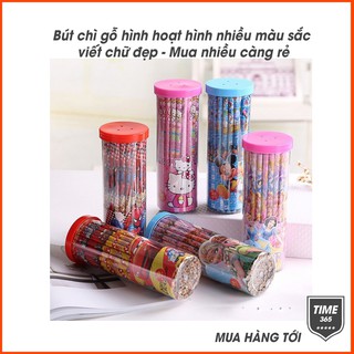 Bút chì gỗ hình hoạt hình nhiều màu sắc viết chữ đẹp - Giao màu ngẫu nhiên