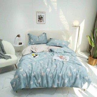 Bộ chăn ga gối lụa Tencel  80S set chăn hè 4 món, sẵn sll