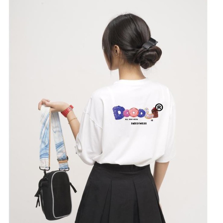 Áo thun nữ nam form rộng tay lỡ Phông Unisex 100% Cotton Chính Hãng Doodli Local Brand Mi Midori