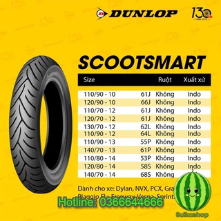 Lốp xe Honda Dylan hãng Dunlop