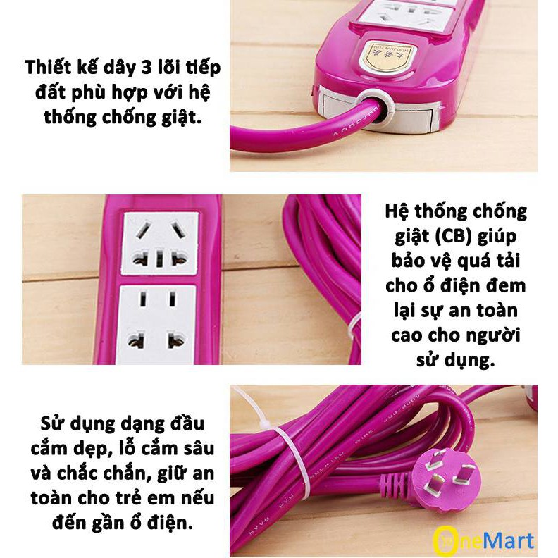 Ổ điện chống giật dây dài 4m