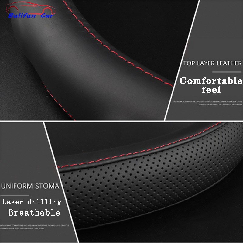 Mazda Vỏ Bọc Vô Lăng Xe Hơi Bằng Da Chống Trượt Thoáng Khí 38cm Cho Mazda 2 3 5 6 8 Atenza Axela Bt-50 Cx5 Cx7 Cx3 Cx9 Rx Mx Cx30