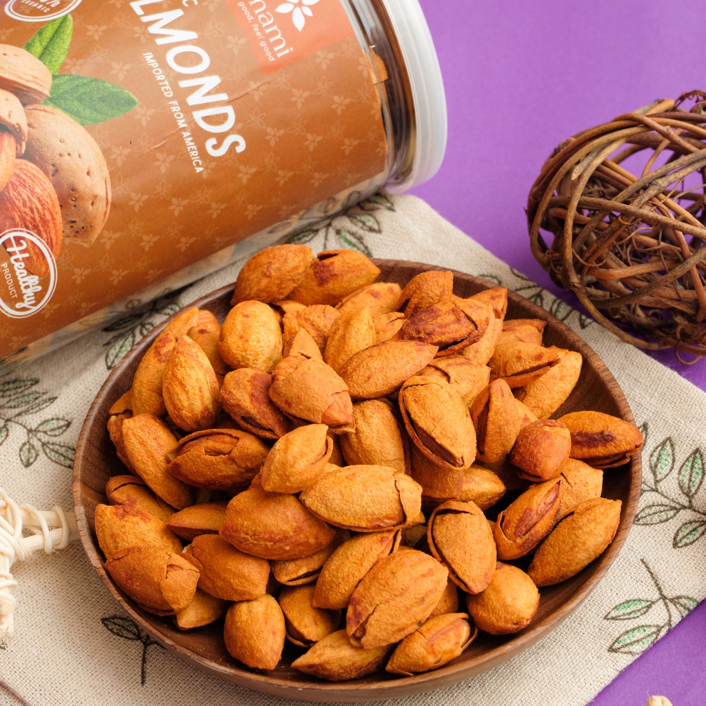 Hạt hạnh nhân rang bơ Vietgourmet nhập khẩu mỹ, hạt dinh dưỡng mẹ bầu, đồ ăn vặt healthy, detox, giảm cân