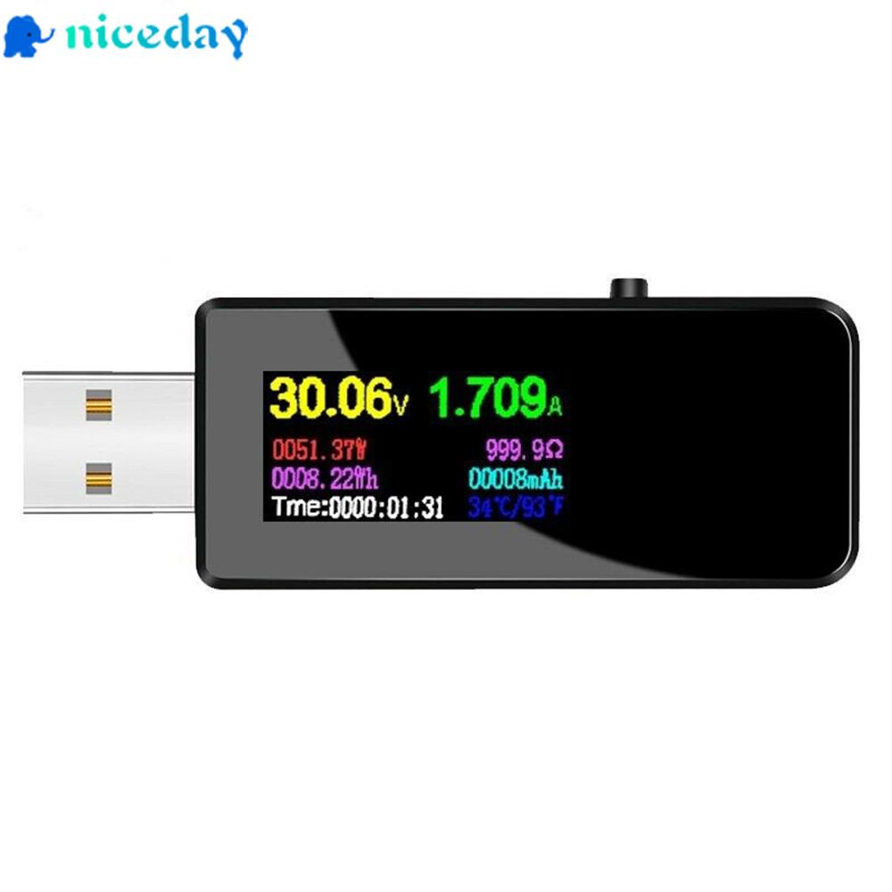 Thiết Bị Kiểm Tra Điện Áp Kỹ Thuật Số 13 Trong 1 Cổng Usb Dc