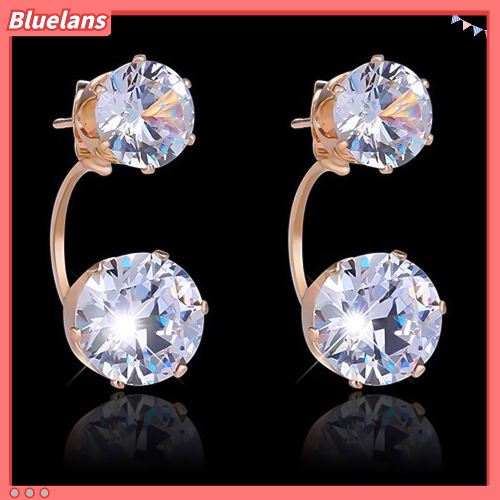 Cặp khuyên tai đính đá nhân tạo thời trang cá tính cho nữ