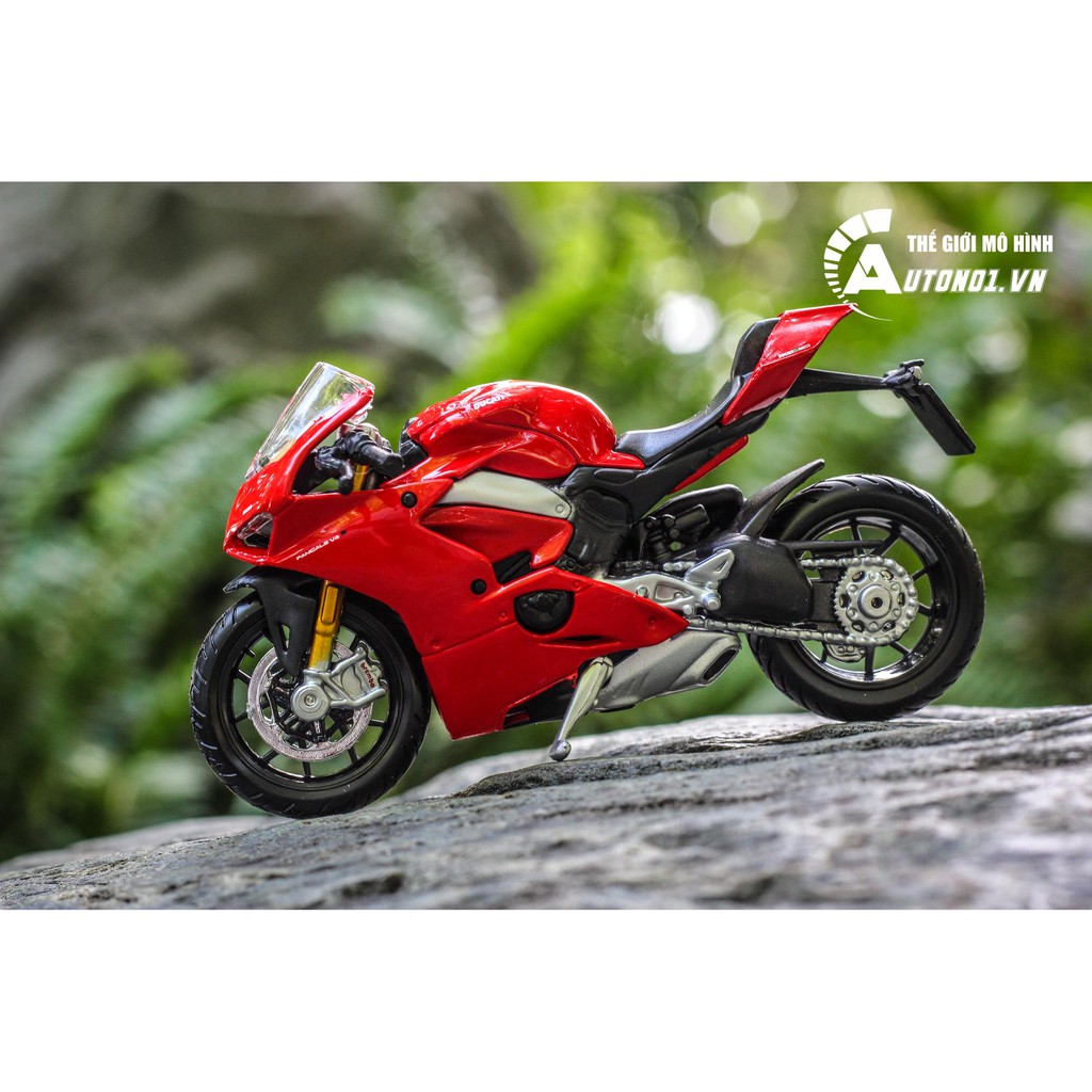 MÔ HÌNH XE DUCATI PANIGALE V4 RED 1:18 BBURAGO 6889