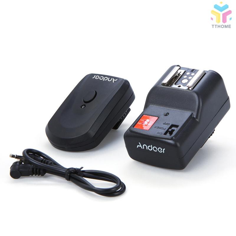 T&T Andoer 4 Channels Wireless Remote Speedlite Flash Trigger Universal for Canon Nikon Pentax Olympus PT-04GY