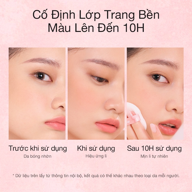 Phấn phủ Pink Bear trang điểm điều dầu 7g