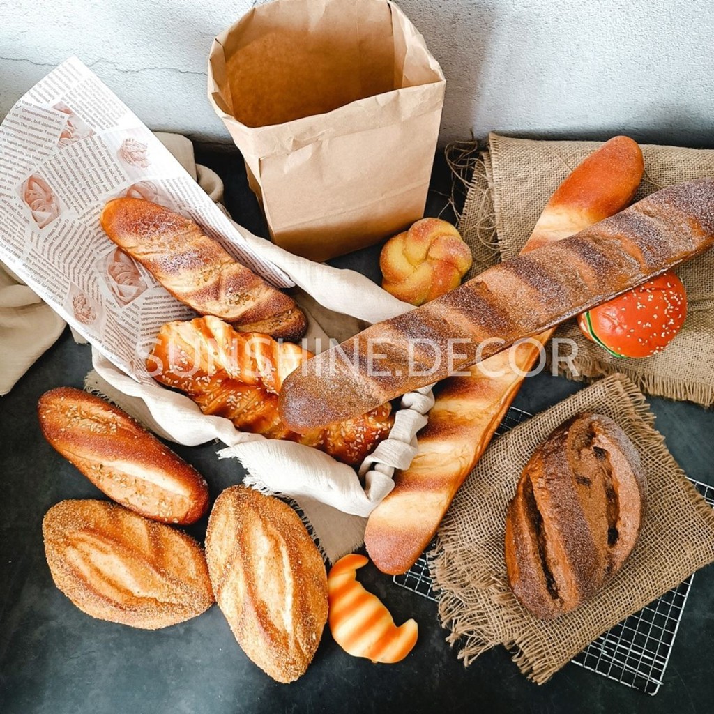 Bánh Mì Mô Hình Giả Phụ Kiện Picnic Chụp Ảnh Trang Trí Studio Nhà Cửa